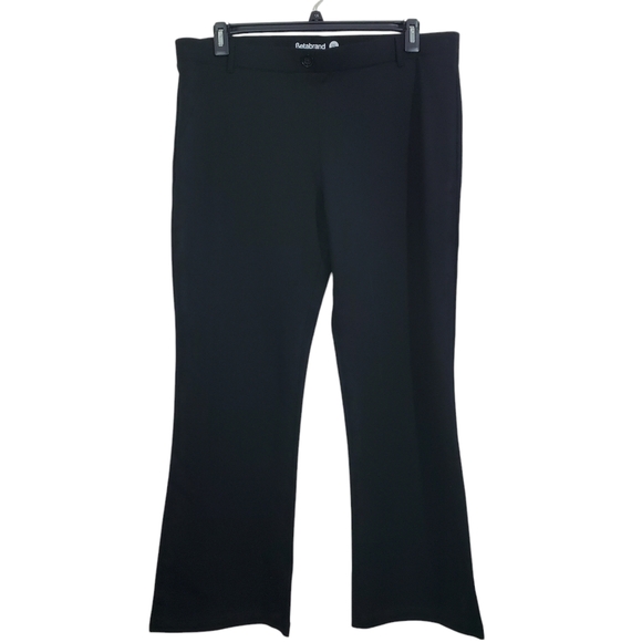 Betabrand Two-Pocket Dress Pant Yoga Pant Bootcut Black Comfy Size XXL Petite - Picture 1 of 7